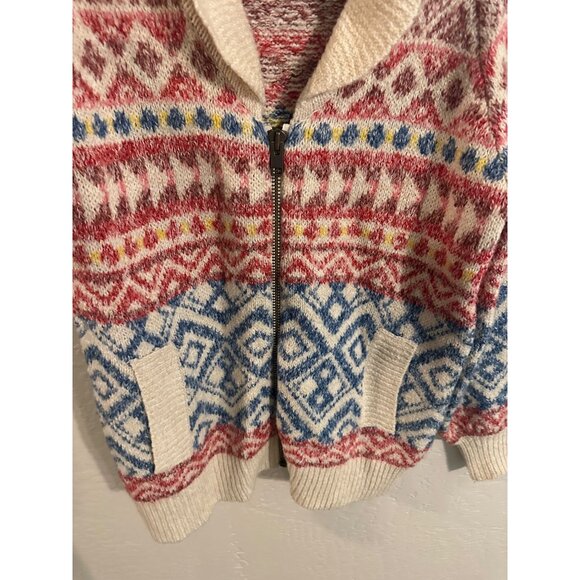 Cabi Highlands Fair Isle Multicolor Zip Up Sweater - Picture 5 of 11